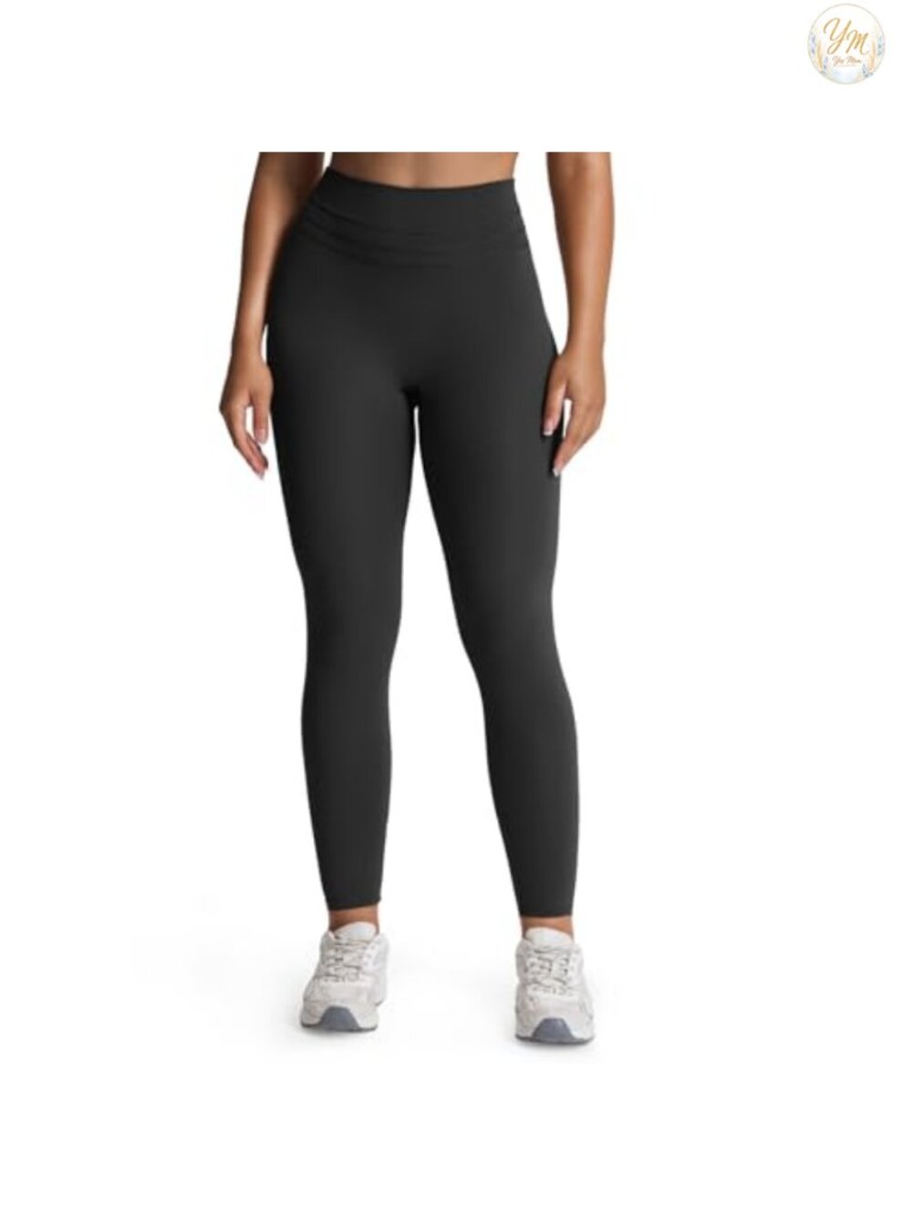 High Waisted Yoga Leggings Tummy Control Ruched 7/8 Ankle Nylon Spandex